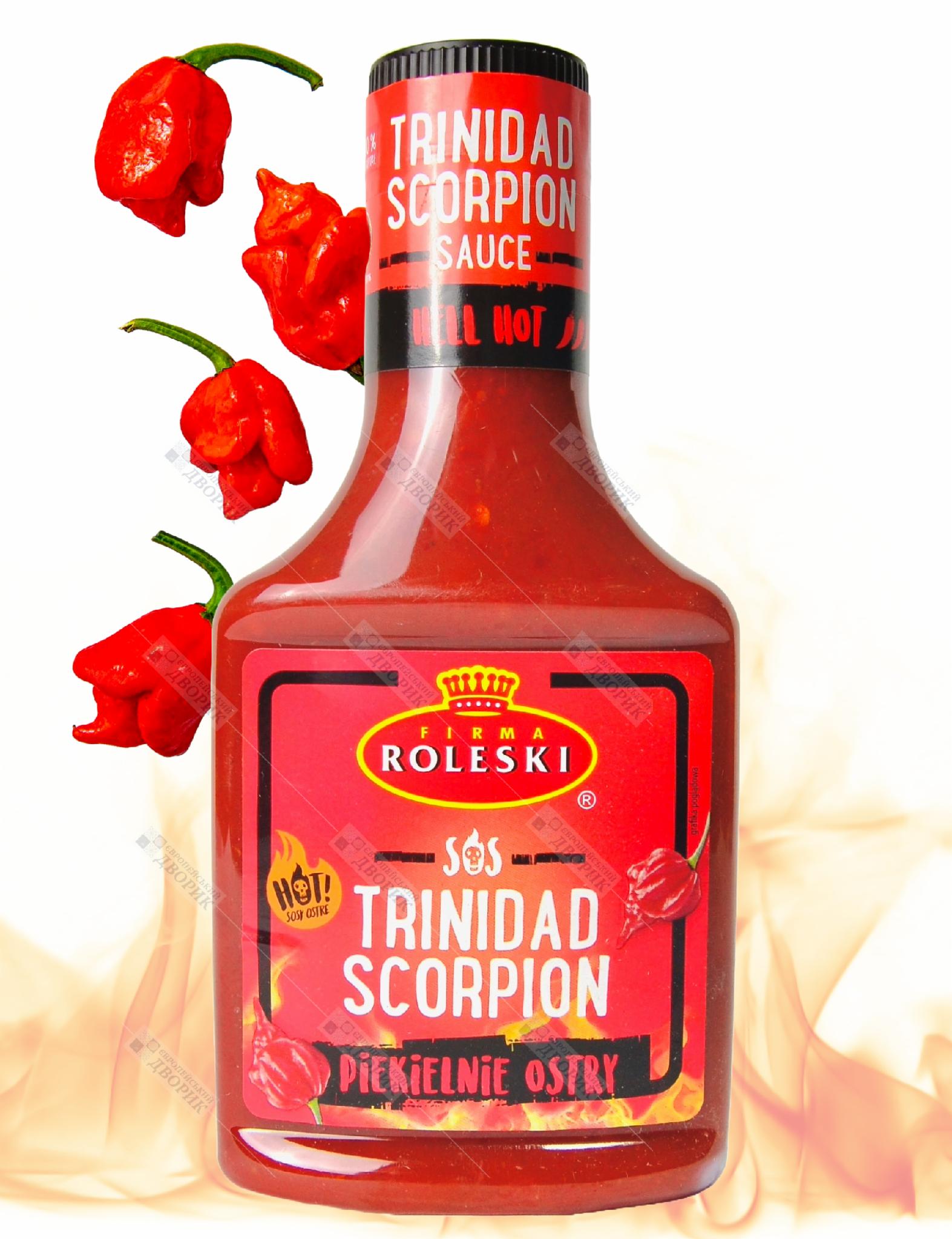 Соус томатный очень острый Roleski Trinidad Scorpion с перцем Тринидад  Скорпион 340 г – купить в интернет-магазине ROZETKA. Соус томатный очень  острый Roleski Trinidad Scorpion с перцем Тринидад Скорпион 340 г от