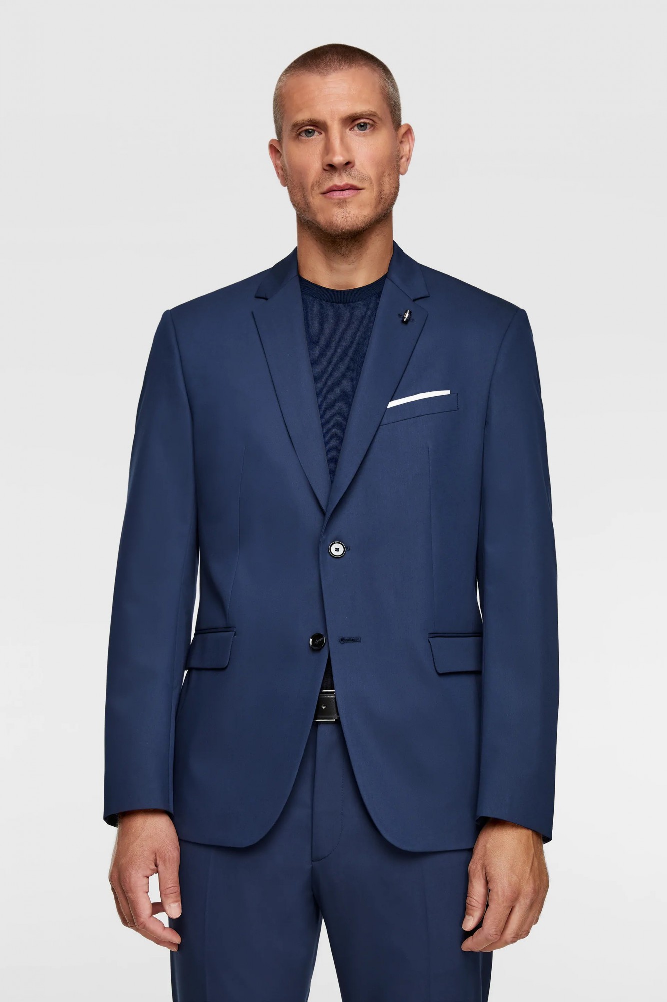 

Пиджак Zara синий вискоза однотонный 54 (5574 625 420)