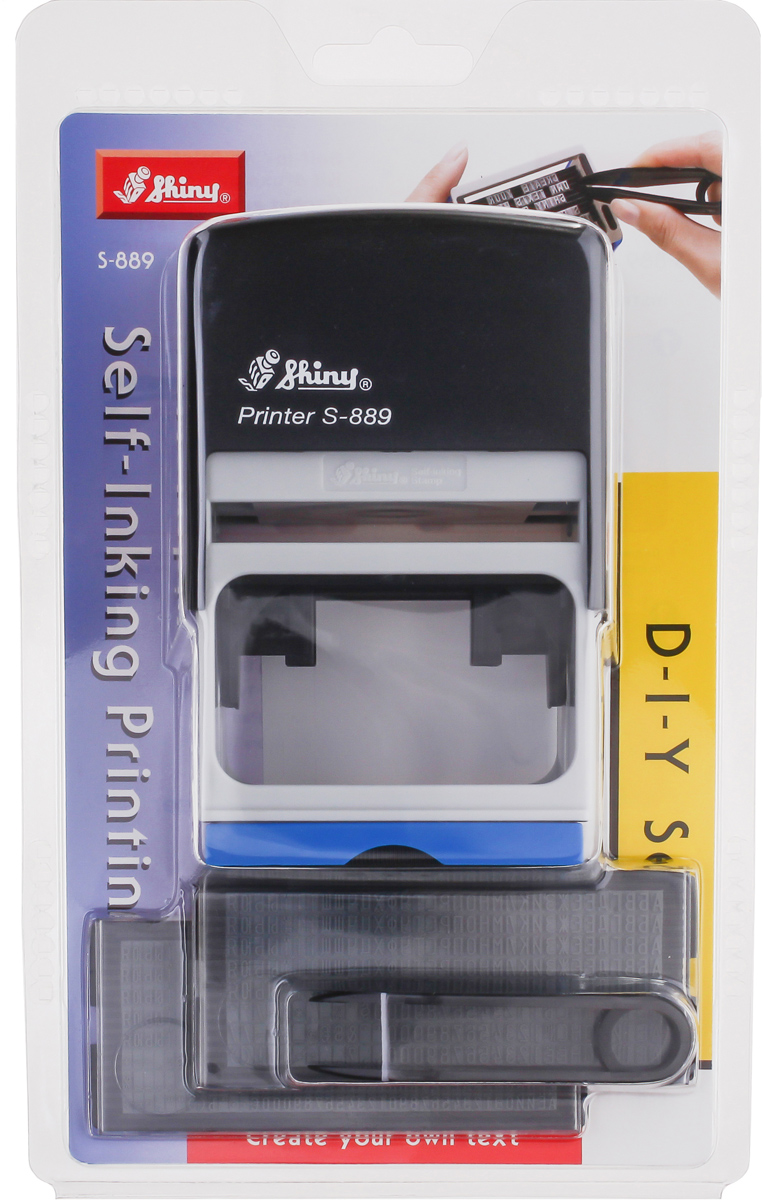 

Самонаборный штамп Shiny S-889 8 строк 40х64 мм укр/рус черный корпус (4710850889033)