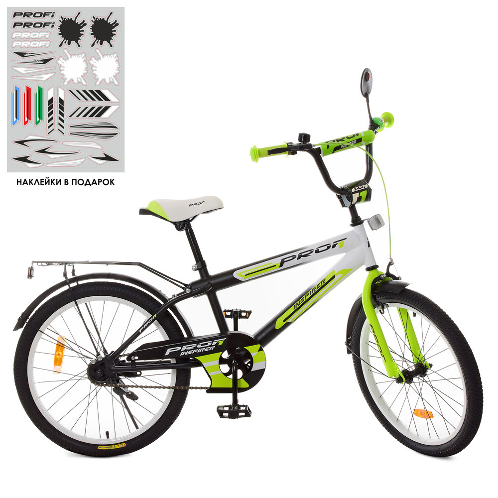 

Велосипед детский PROF1 20д. SY2054 Inspirer салатовый