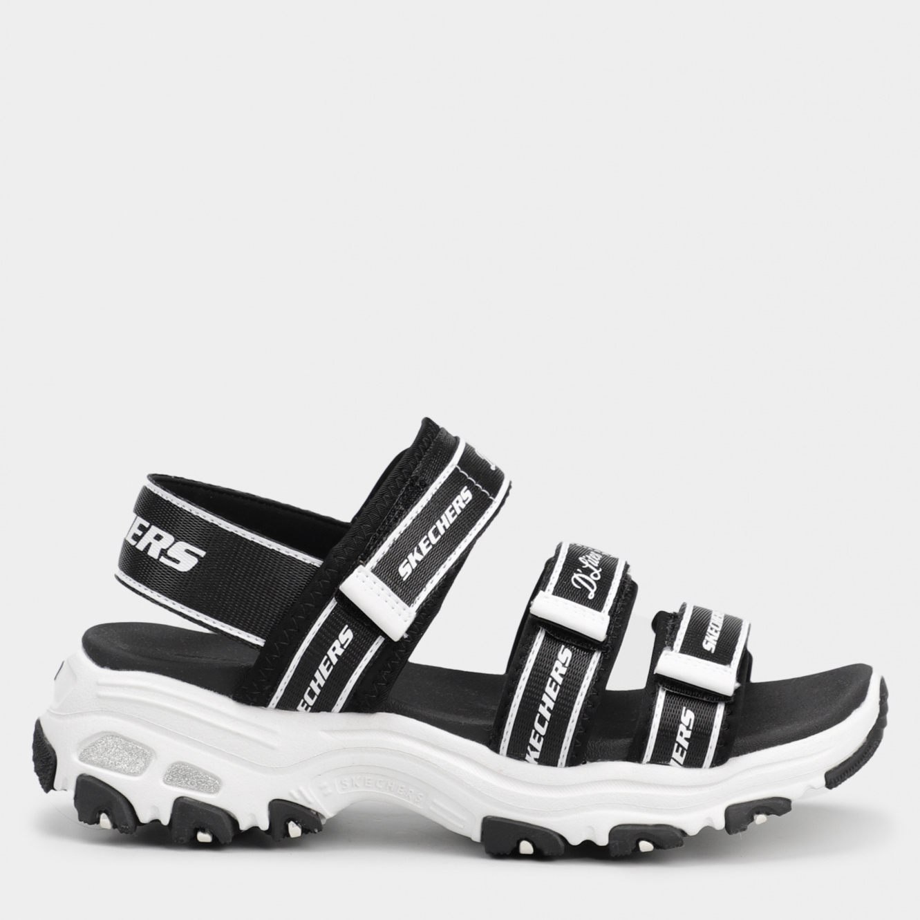 Акція на Дитячі спортивні сандалії для дівчинки Skechers 664167L BLK 27.5 Білий/Чорний від Rozetka