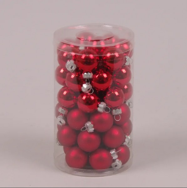 

Шарики стеклянные Flora 2,5 см. красные (48 шт.) 40238 (BAM03258)