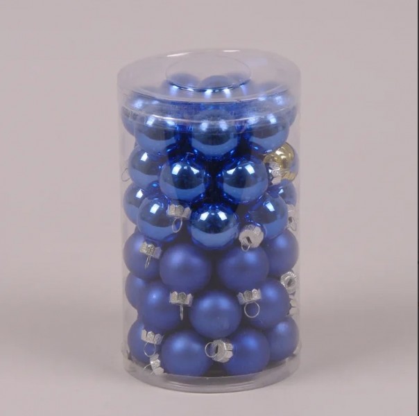 

Шарики стеклянные Flora 2,5 см. голубые (48 шт.) 40240 (BAM03256)