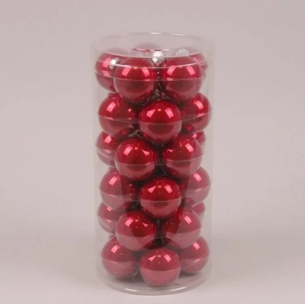

Шарики стеклянные Flora 5,7 см. красный опал (30 шт.) 44350 (BAM03064)