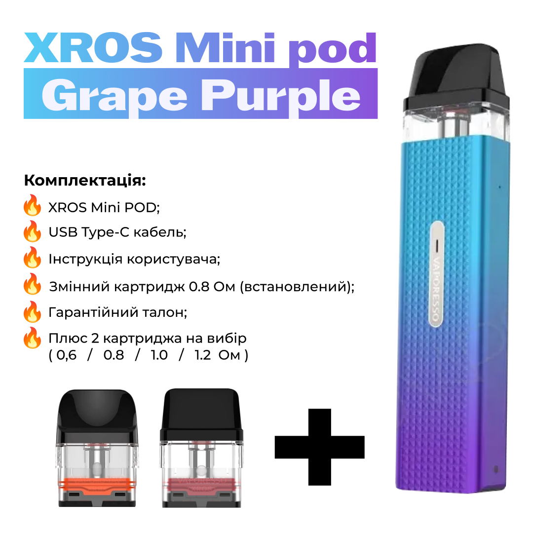 Многоразовая POD-система электронная сигарета Vaporesso XROS MINI Pod Kit  1000mAh 2ml Cherry Red + 2 картриджа в подарок – фото, отзывы,  характеристики в интернет-магазине ROZETKA от продавца: KayDzen | Купить в  Украине ...