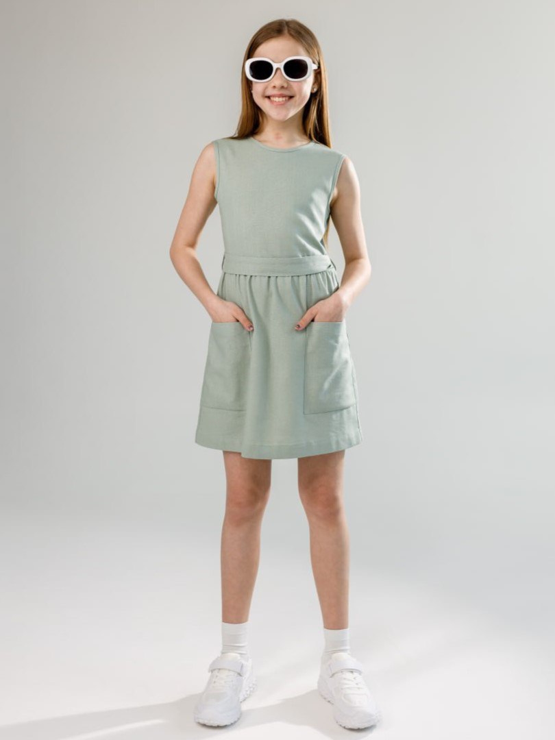 Акція на Дитяча літня сукня для дівчинки NEWGEN Долі 24С21-076о 98 см Оливкова від Rozetka