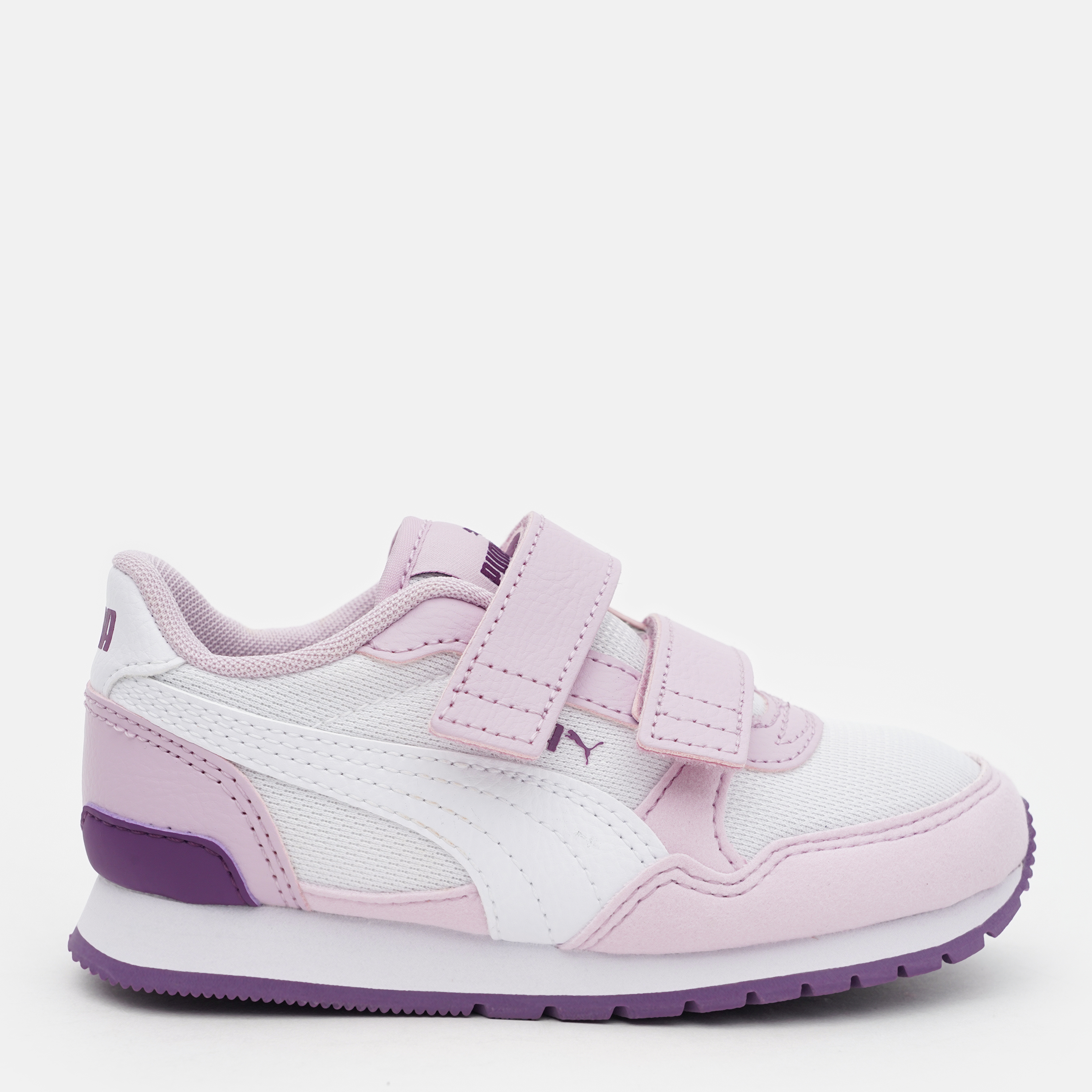 Акция на Дитячі кросівки для дівчинки Puma ST Runner v3 38551124 34 Puma White-Grape Mist-Crushed Berry от Rozetka