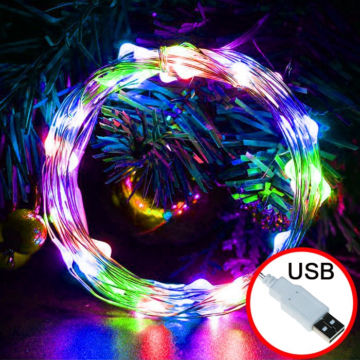 

Светодиодная гирлянда Роса USB 20м. 200 LED Мультиколор