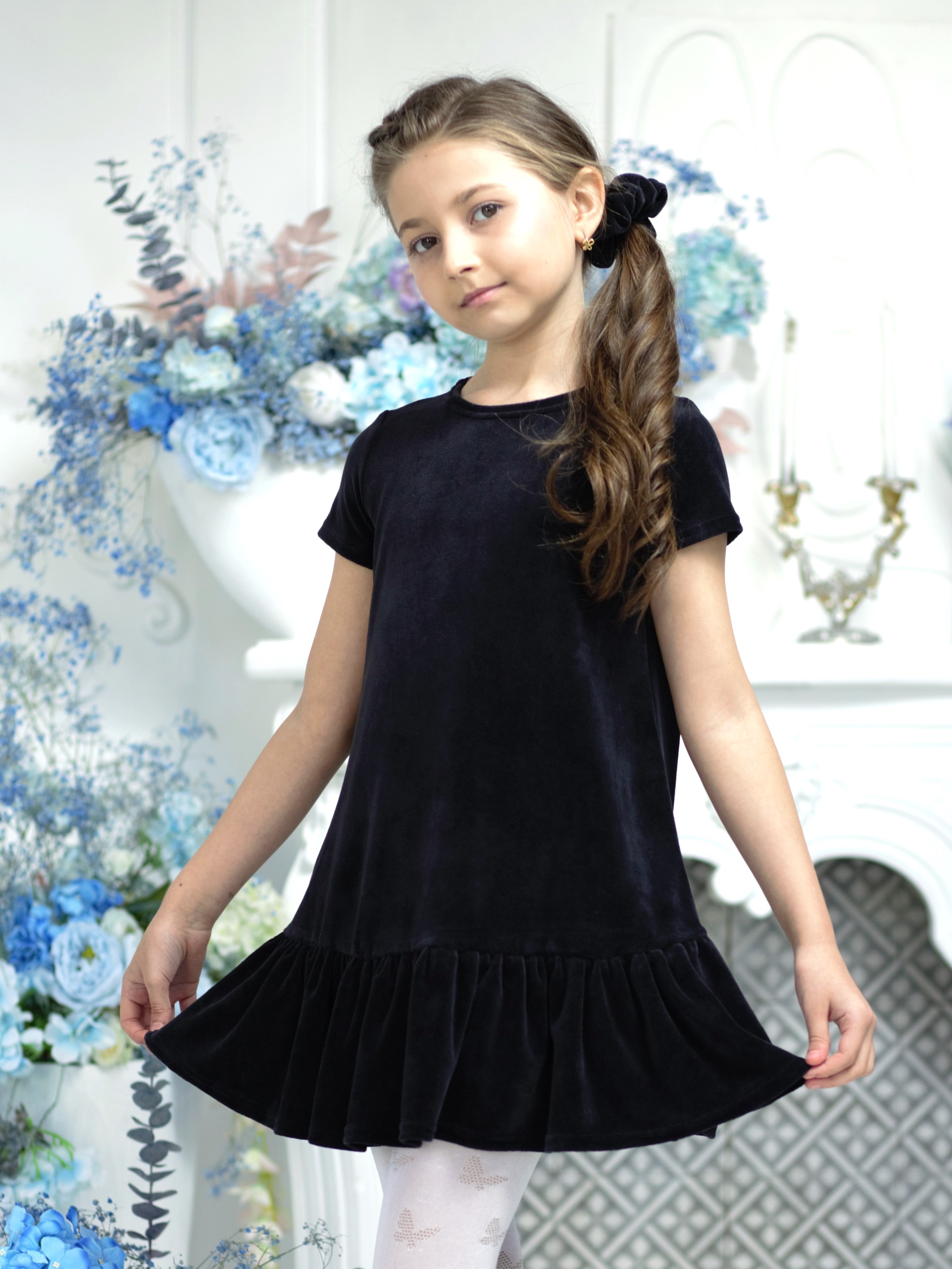 Акція на Підліткова літня сукня для дівчинки Ластівка 24_2042 146 см Чорна від Rozetka
