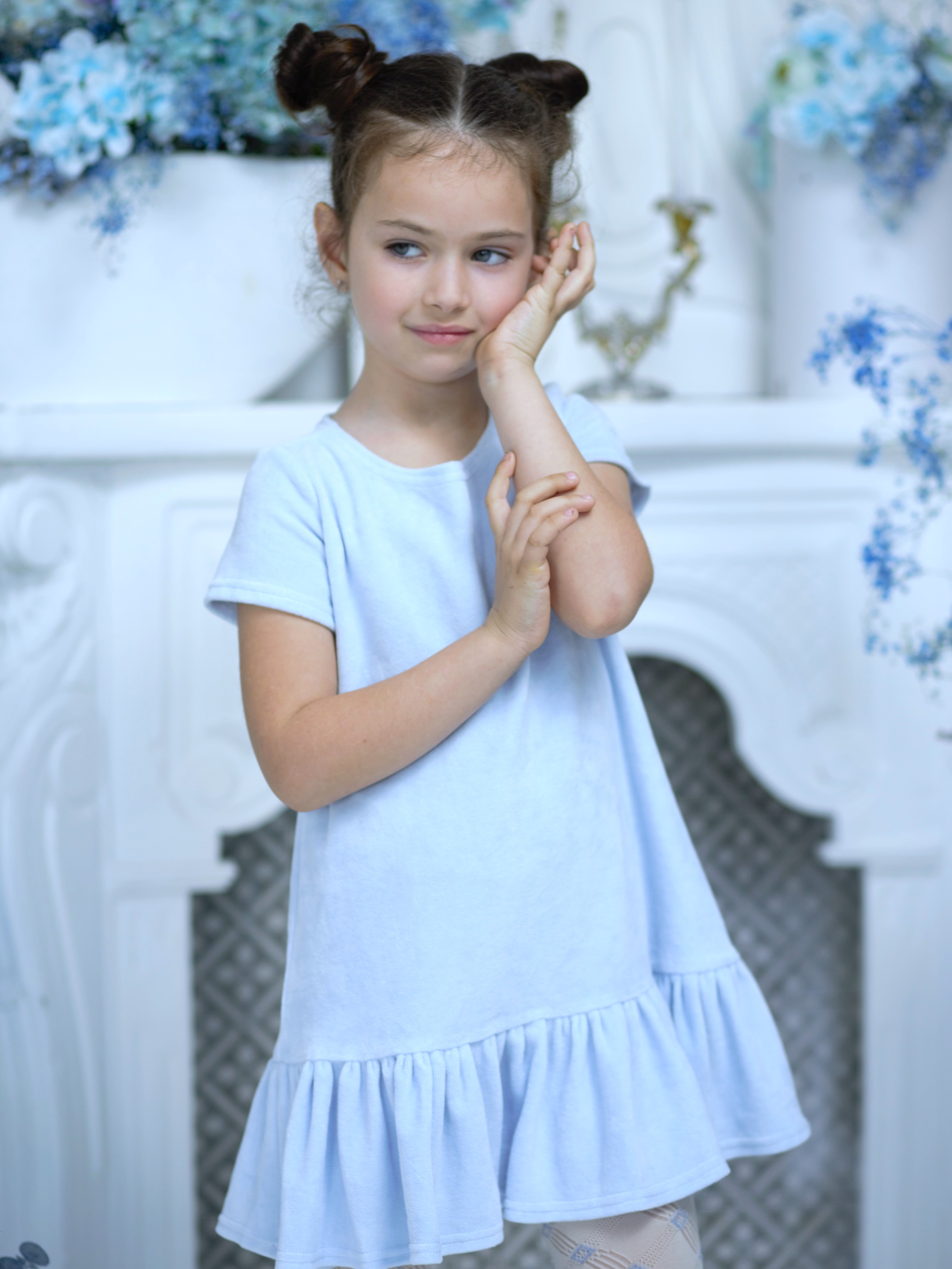 Акція на Підліткова літня сукня для дівчинки Ластівка 24_2044 146 см Блідо-Блакитна від Rozetka