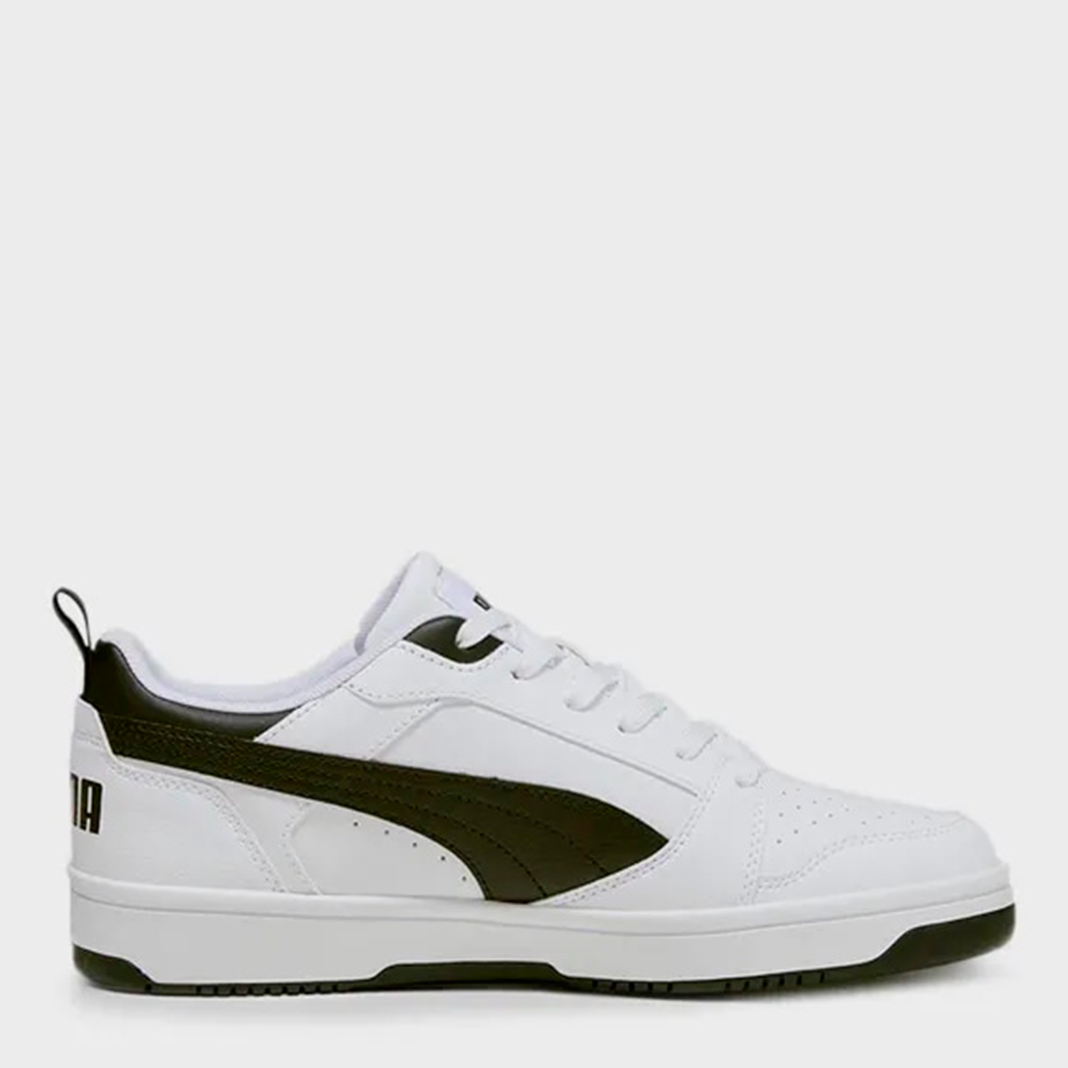 Акція на Чоловічі кеди низькі Puma Rebound v6 Low 39232802 44.5 (10UK) 29 см Puma White-Puma Black-Puma Black від Rozetka