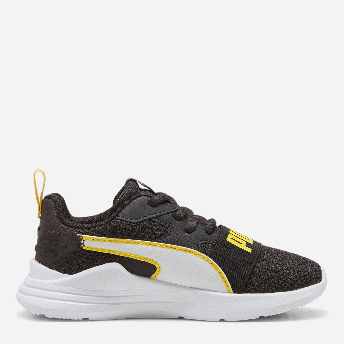 Акція на Дитячі кросівки для хлопчика Puma Wired Run Pure 39084815 30 (11,5) Flat Dark Gray-Puma White-Pele Yellow від Rozetka