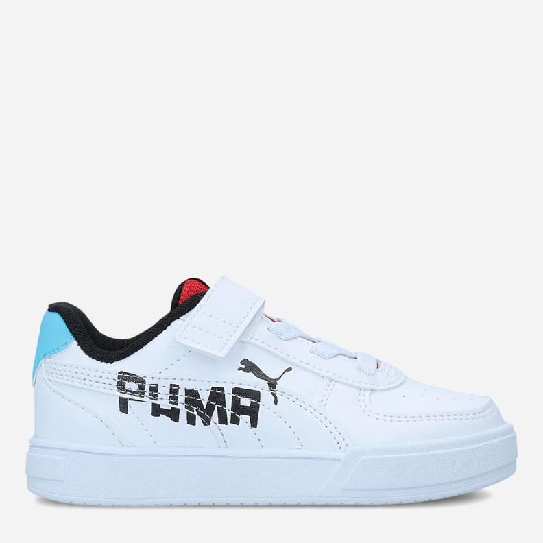 Акція на Дитячі кеди для хлопчика Puma Caven Brand Love AC+ 38972801 28 (10) Puma White-Puma Black-For All Time Red-Bright Aqua від Rozetka