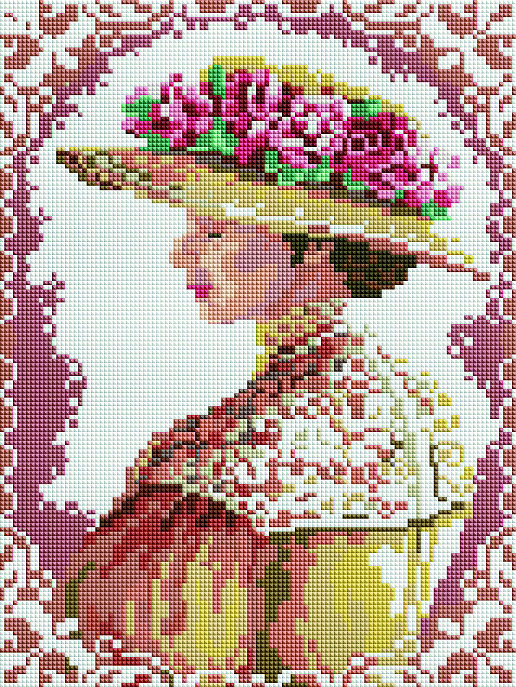 

Алмазная мозаика "Аристократическая дама" Brushme 40х30 см 000139328