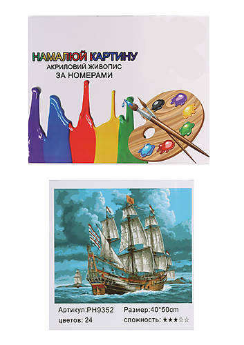 

Картина по номерам "Парусник и шторм" 40*50см Shinerichy Ind (9352)