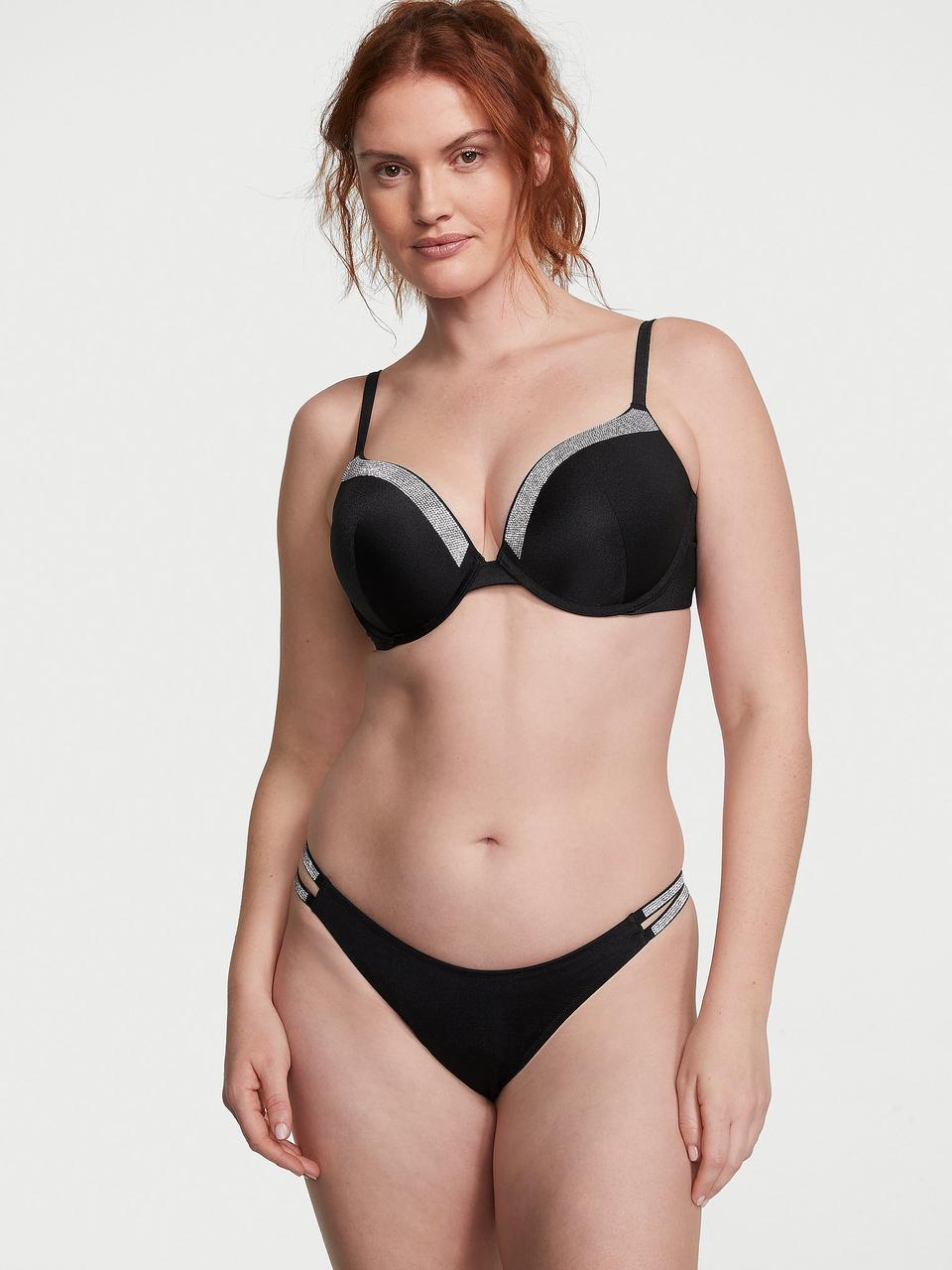 Акція на Купальник роздільний жіночий Victoria's Secret 26760022 85DD/XL Чорний від Rozetka