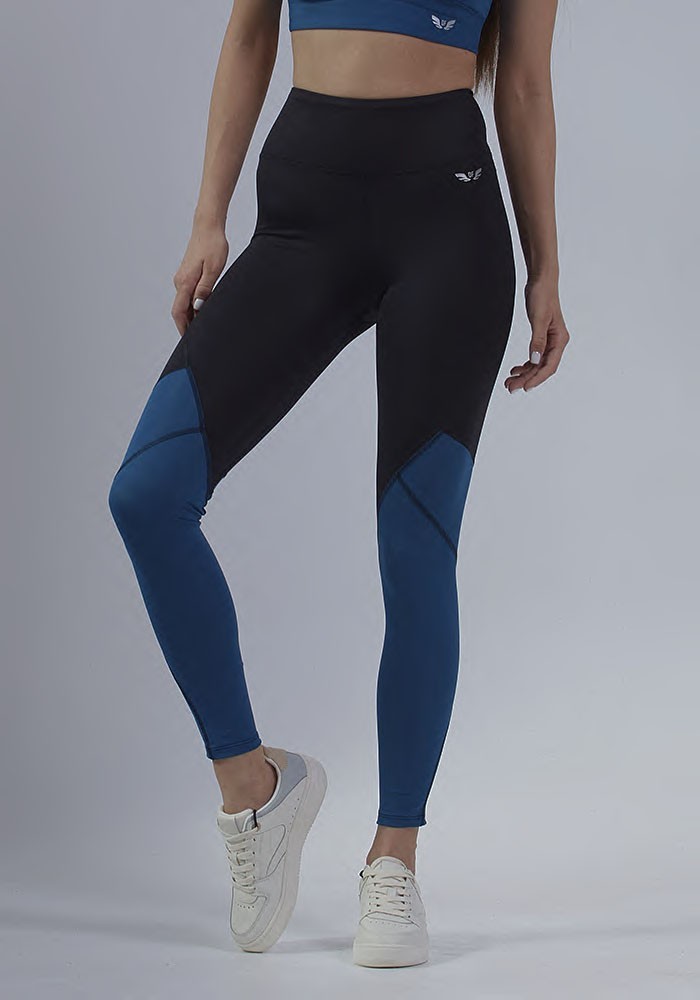 

Женские спортивные лосины DressFit FELIX black/lazure S/M