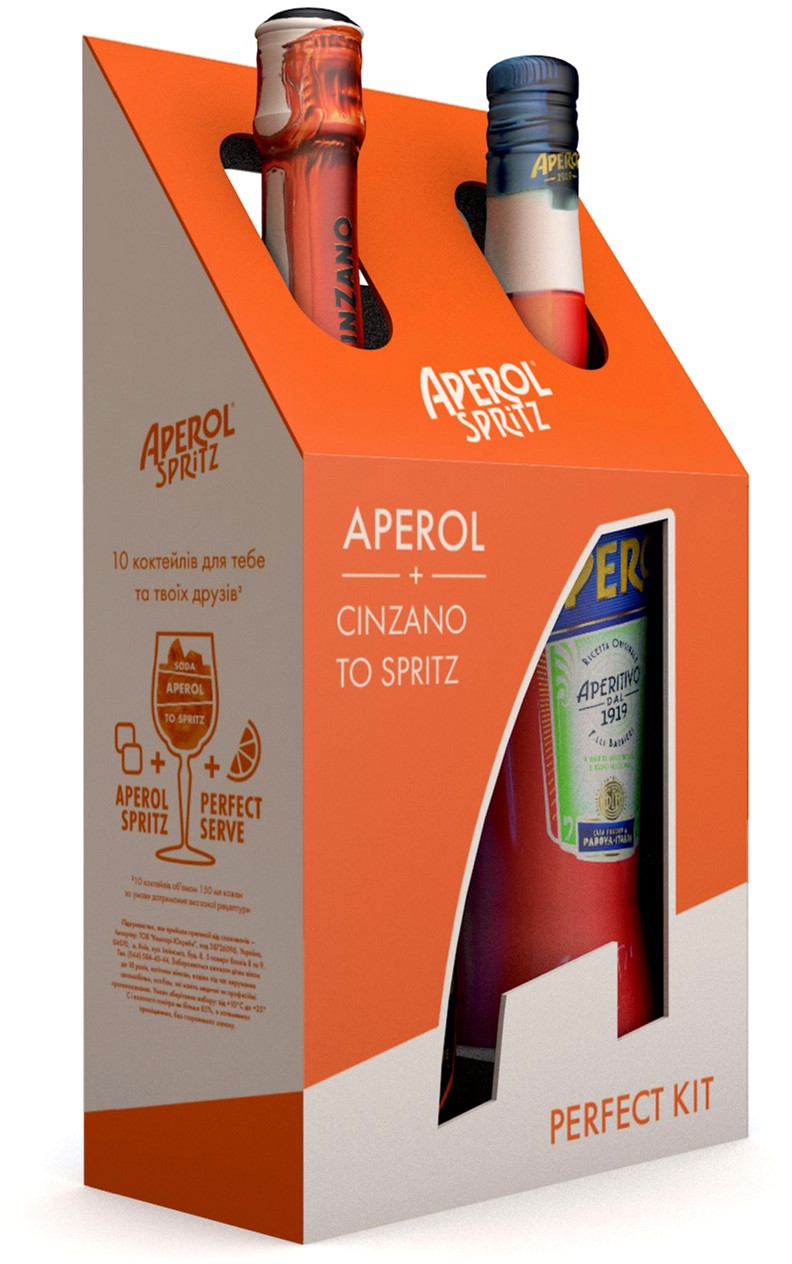 Отзывы о Аперитив Aperol Aperetivo 0.7 л 11% + Вино игристое Cinzano  To-Spritz белое сухое 0.75 л 11% (4820180020225) | ROZETKA