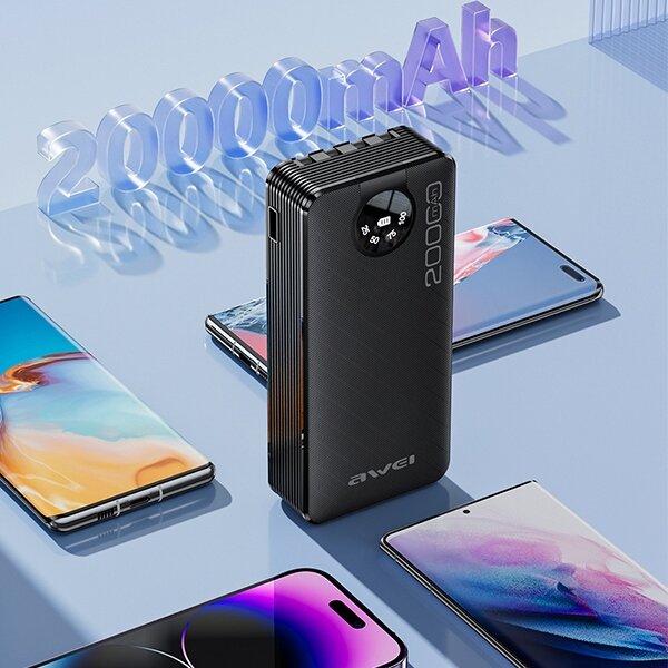 фото Внешний аккумулятор (пауэрбанк) Awei P134K 20000mAh Black