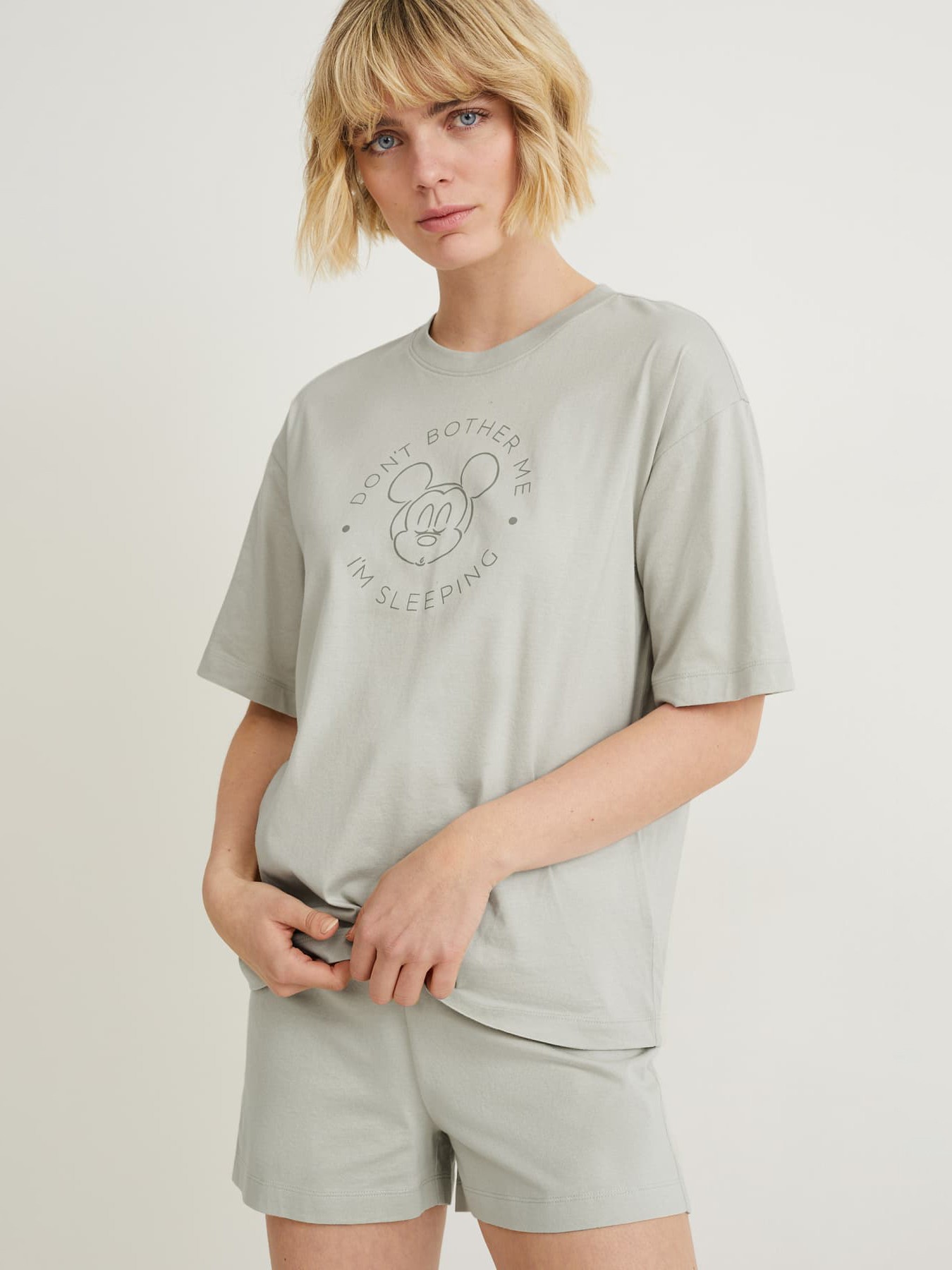 Акція на Піжама (футболка + шорти) жіноча бавовняна C&A GD-00074799 S М'ятна від Rozetka
