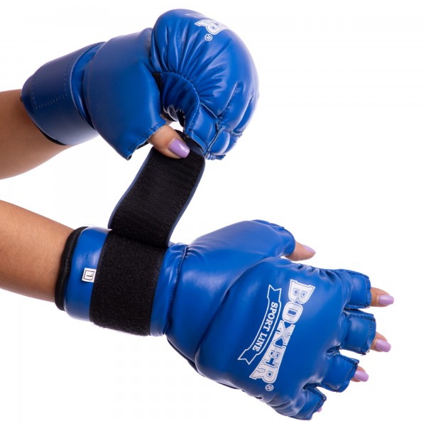 

Перчатки для бокса Перчатки гибридные (Иригуми) BOXER 2019-01 р-р L,синий (DS0002651)