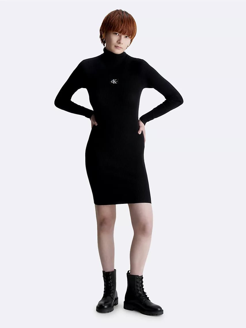 Акція на Сукня коротка осіння жіноча Calvin Klein 624642525 M Чорна від Rozetka