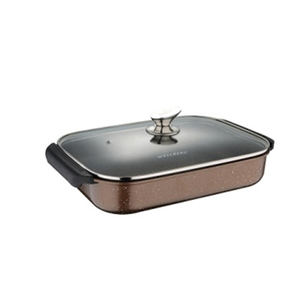 

Сотейник со стеклянной крышкой 32x25x6.5 см Wellberg WB-3332