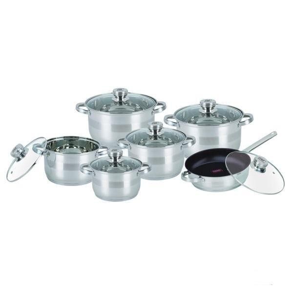 

Набор посуды из нержавеющей стали 12 предметов Bohmann BH 1275 NTF