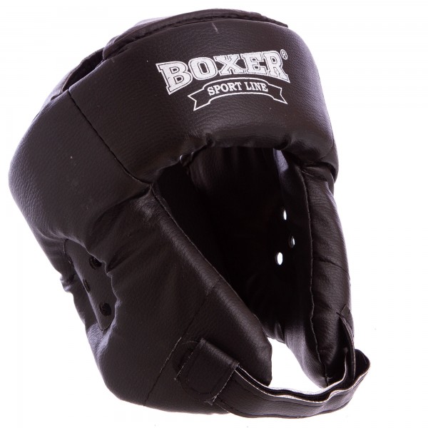 

Защита для бокса/единоборств Шлем боксерский открытый Кожвинил BOXER 2030 р-р L , черный (DS0002620)