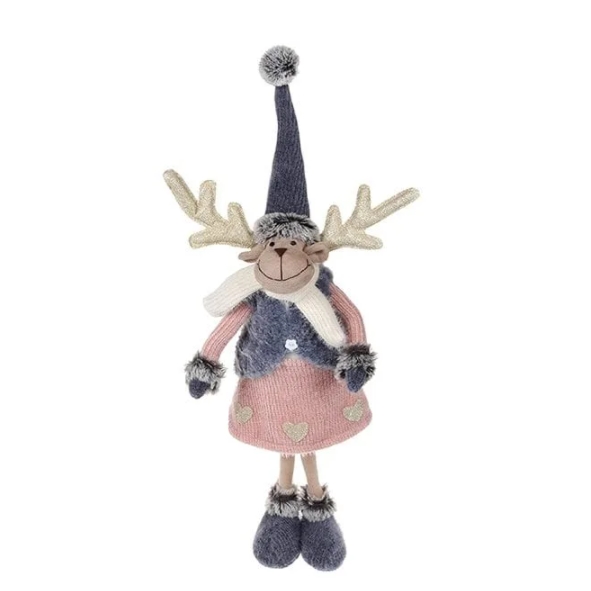 

Фигурка мягкая новогодняя Flora Олень Девочка 53 см. 11931 (BAM04040)
