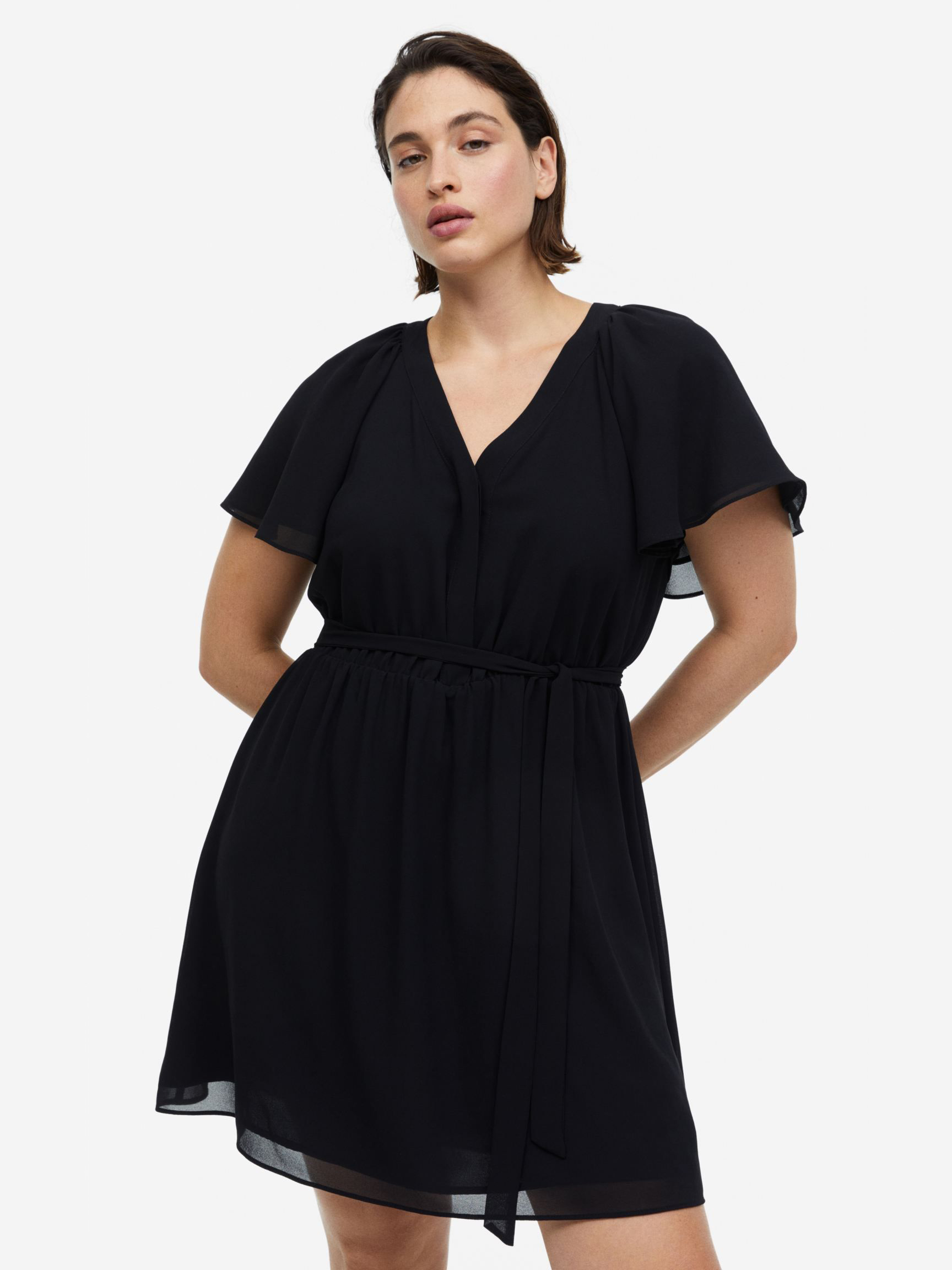 Акція на Сукня міді жіноча H&M A1309-1152719 3XL Чорна від Rozetka