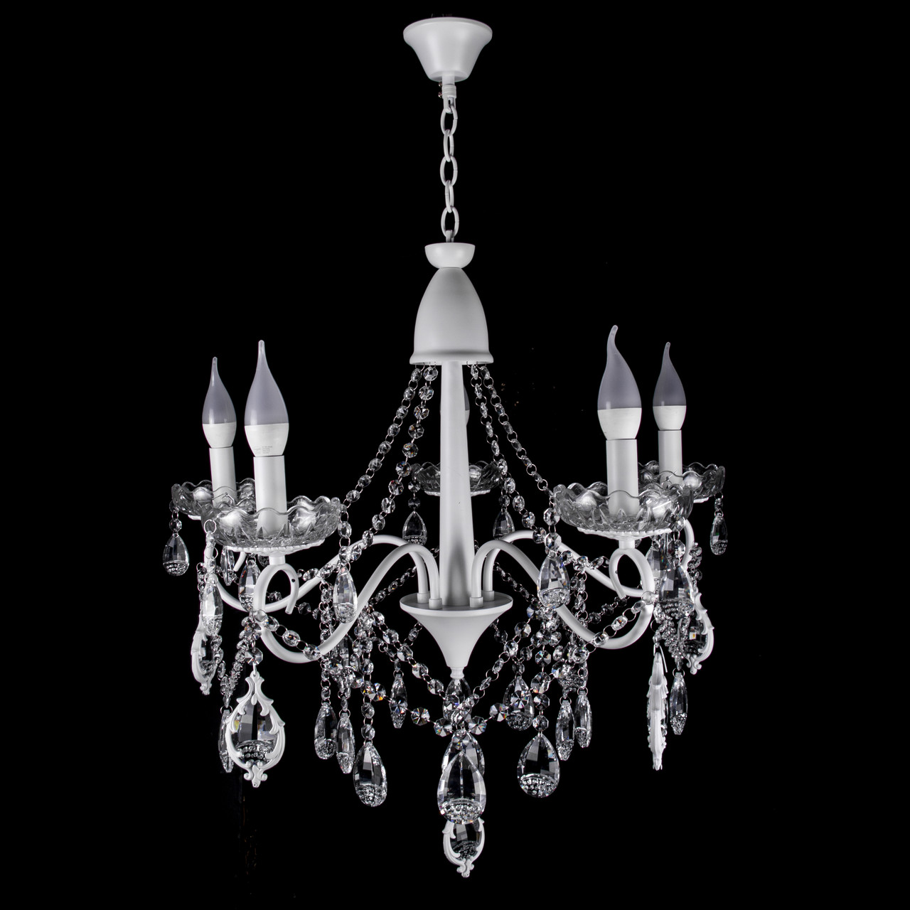 

Классическая люстра свеча на 5 лампочек P5-N3727/5/WT