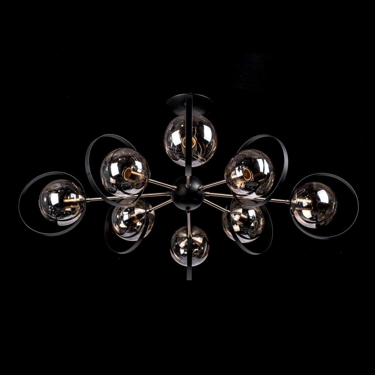 

Люстра в стиле лофт на 8 лампочек P5-N3540/8/AB+BK