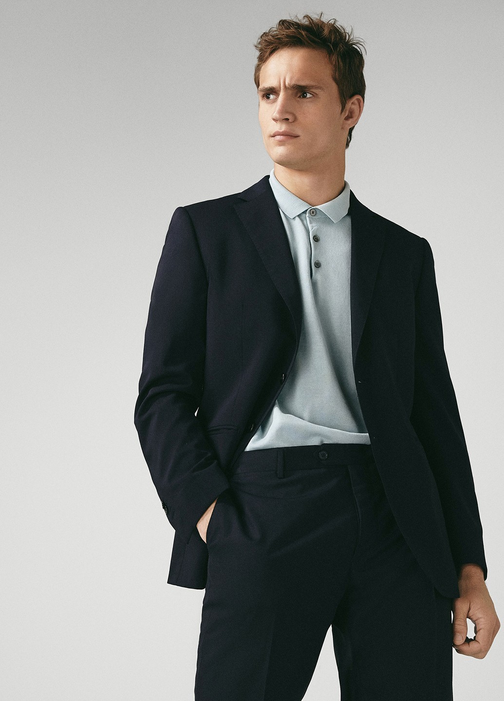 

Пиджак Massimo Dutti 614 48 темно - синий 09202005360401