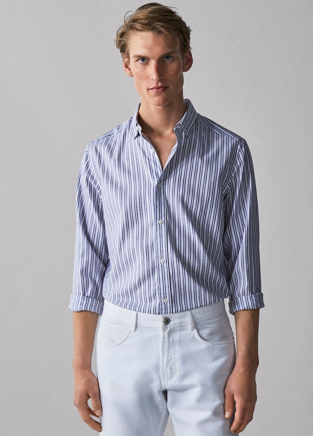 

Рубашка Massimo Dutti 121 M бело - синий 04200126026400