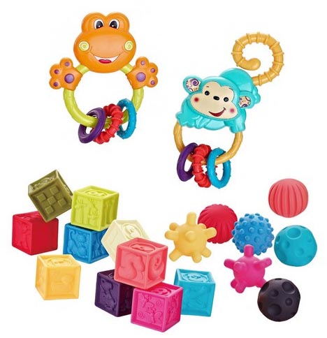 

Развивающий игровой набор Nukied Сенсорика 15 силиконовых предметов (NUK-019)