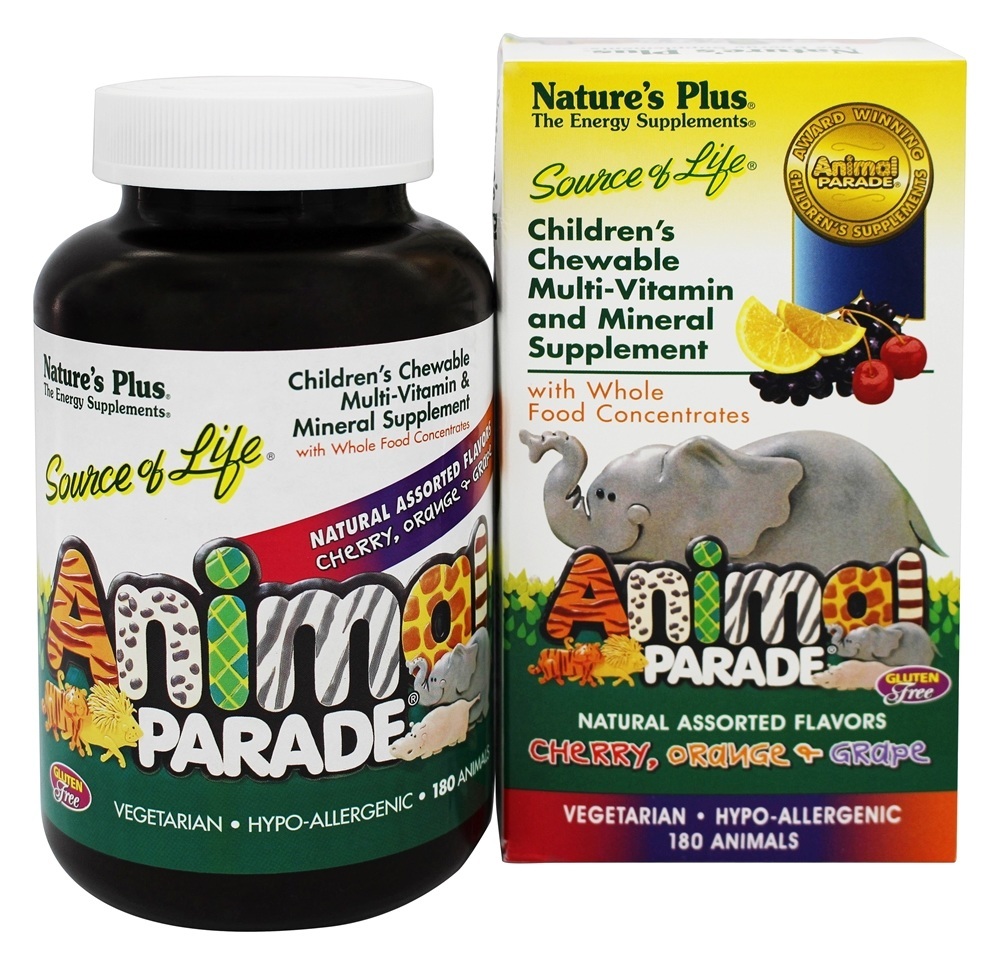 

Витамины Nature's Plus Children's Multi Animal Parade 180 таблеток апельсин (4384301086)