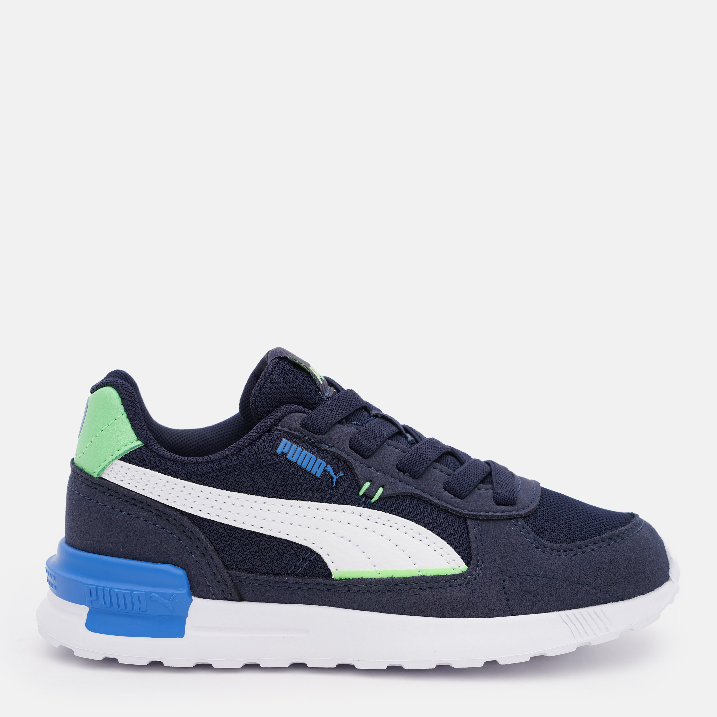 Акція на Дитячі кросівки для хлопчика Puma Graviton AC 38198816 33 (1) Navy-White-Summer Green-Victoria Blue від Rozetka