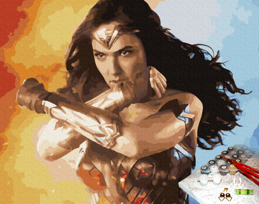 

Премиум картина по номерам Brushme Premium Супергерои DC "Чудо-женщина" 40x50см