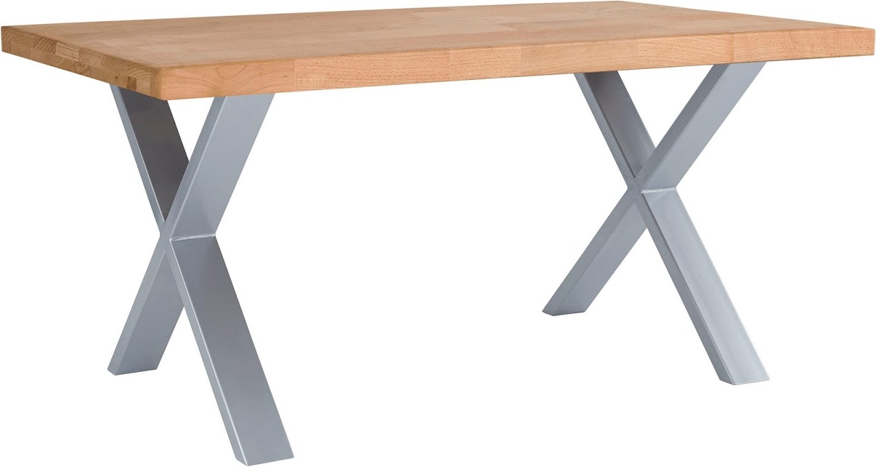 

Стол обеденный в гостиную, кухню X-2 200x100 дерево бук/металл хром Mobler