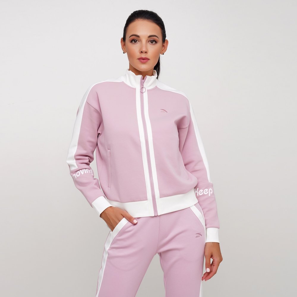 

Женская толстовка Anta Knit Track Top Розовый 46 (ant862038704-3)
