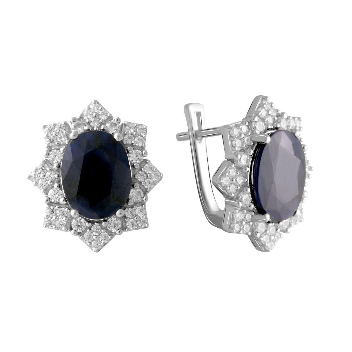 

Серебряные серьги SilverAlex с натуральным сапфиром 7.86ct