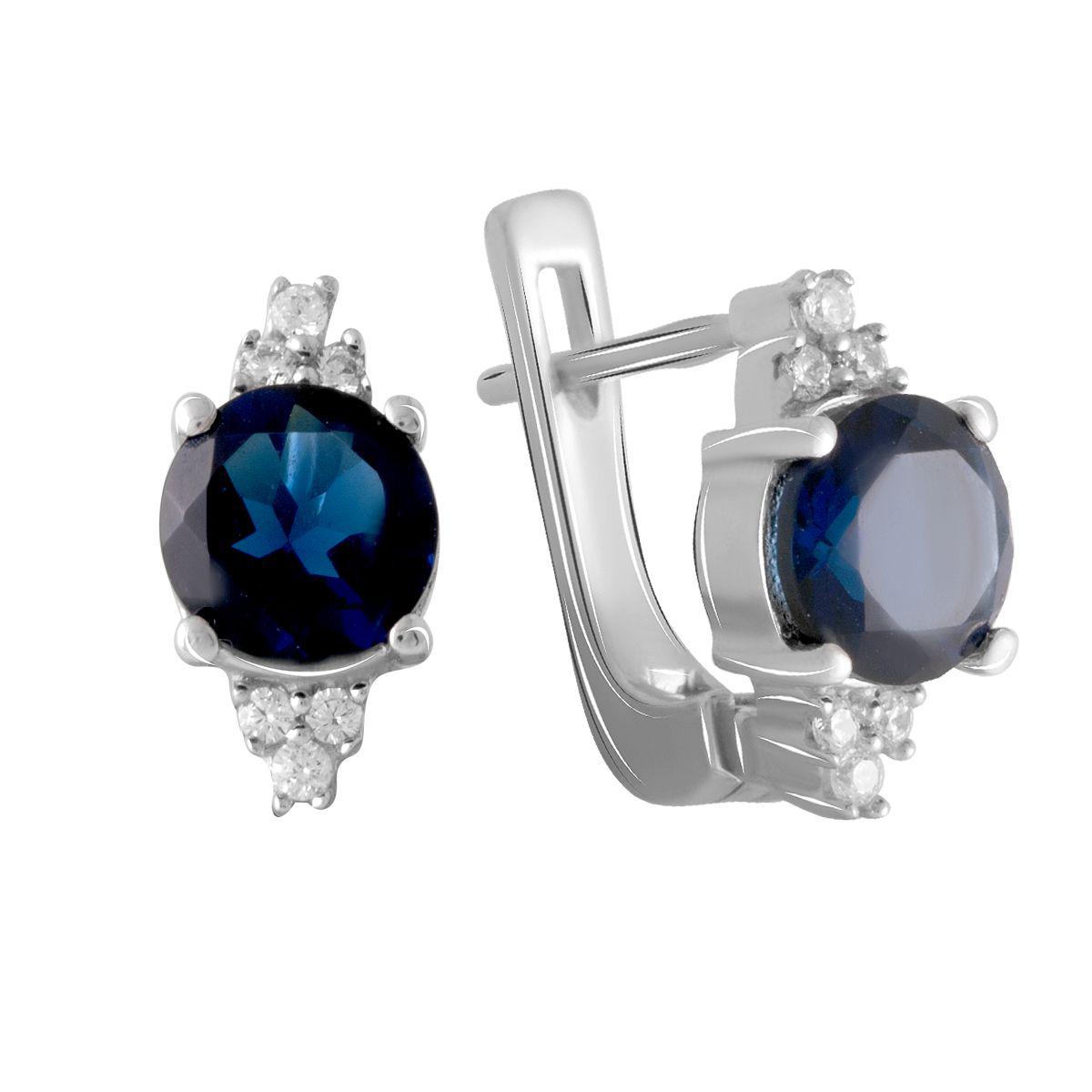 

Серебряные серьги SilverAlex с сапфиром nano 2.485ct
