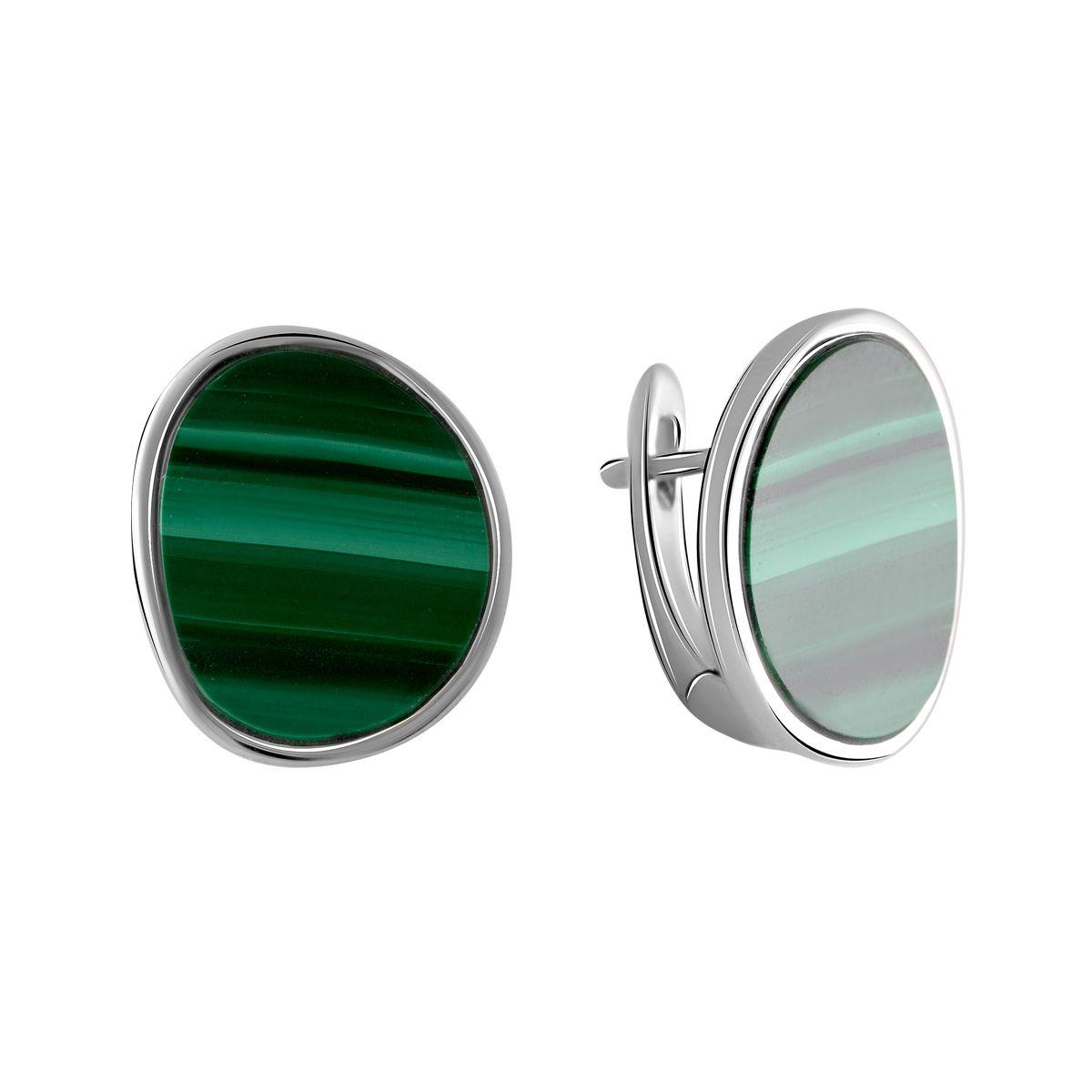 

Серебряные серьги SilverAlex с малахитом