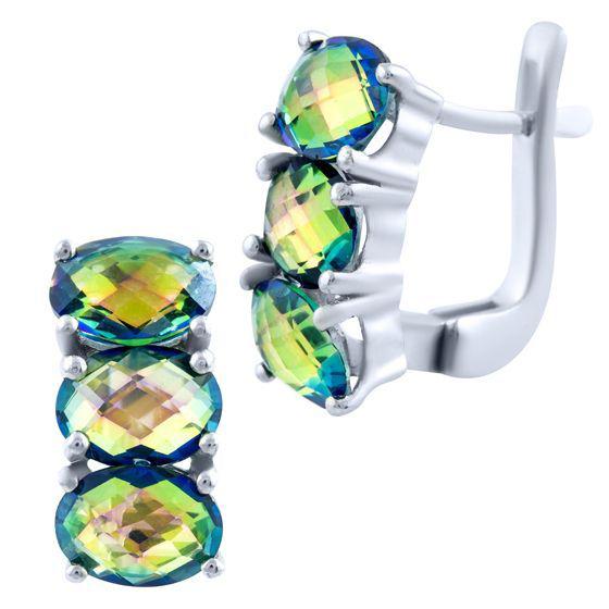 

Серебряные серьги SilverAlex с натуральным мистик топазом 5.125ct