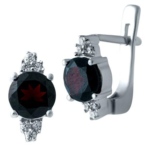 

Серебряные серьги SilverAlex с натуральным гранатом 3.298ct