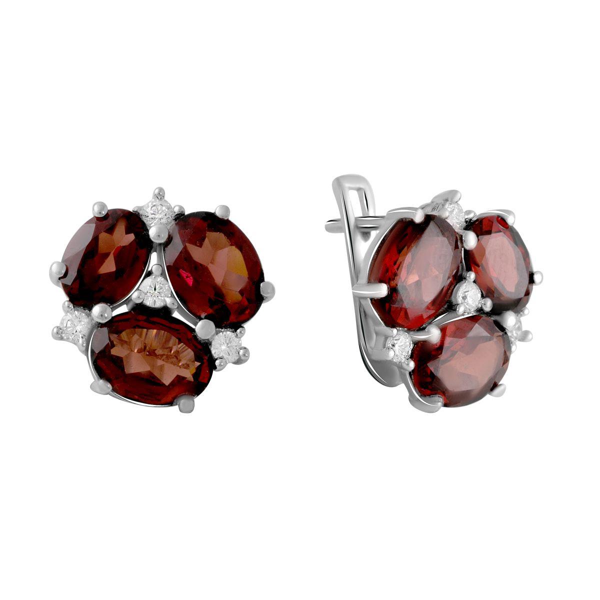 

Серебряные серьги SilverAlex с натуральным гранатом 8.16ct