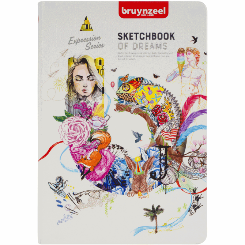 

Блокнот для графики Bruynzeel Sketch/Notebook 140г 80л белый 21х29.7см