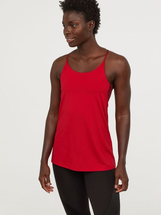 

Спортивная майка H&M Sport 0661417-8  Красная, Спортивная майка H&M Sport 0661417-8 S Красная