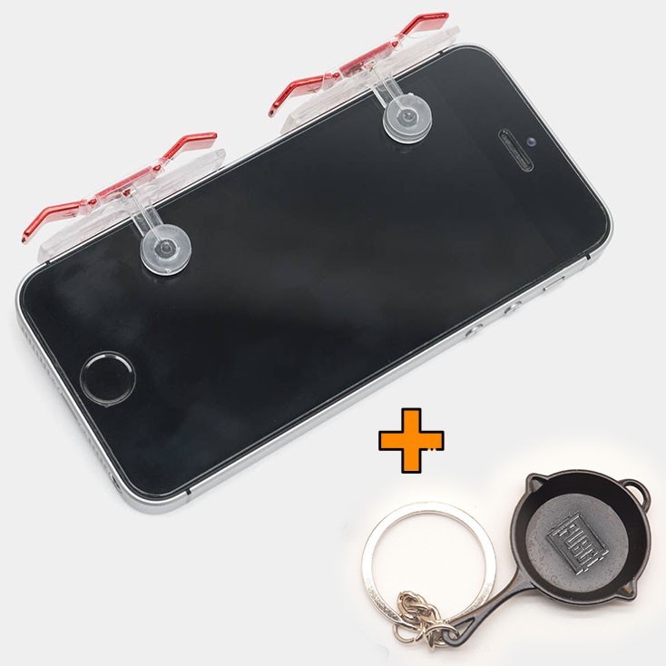 

Игровые контроллеры Marpiel E9 Red (геймпад триггеры курки для смартфона для PUBG) + брелок сковородка